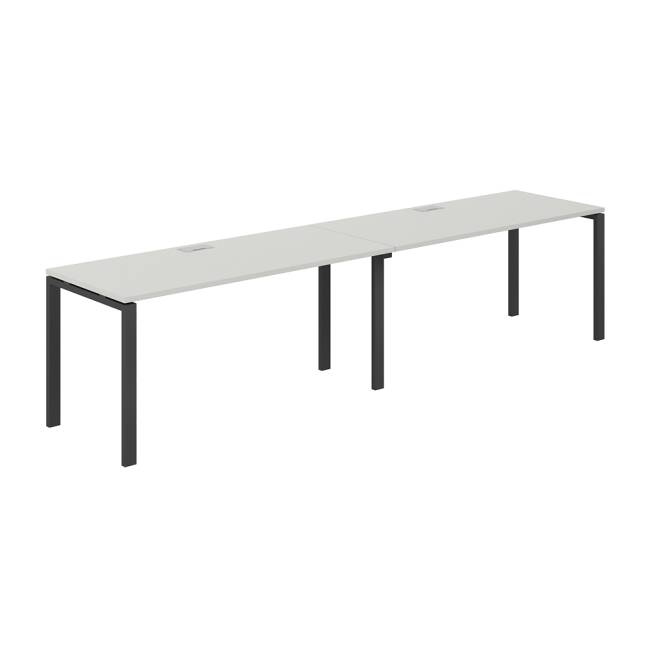 SG.228.SH.63.AN / Рабочая станция s-b-s 3200х700х750 / профиль: 60х30 антрацит; столешница: серый бархат