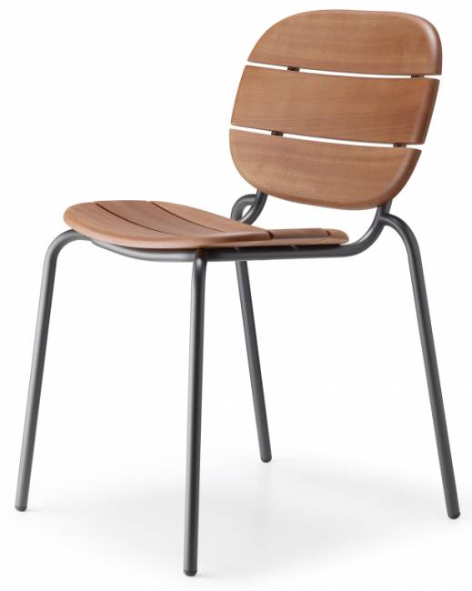 Стул деревянный Si-Si Wood антрацит, красное дерево 500х550х800 мм