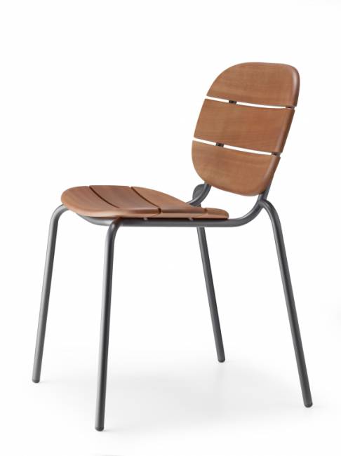 Стул деревянный Si-Si Wood антрацит, красное дерево 500х550х800 мм