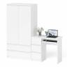 Стол компьютерный с тремя ящиками слева и шкаф-комод МШ900 три ящика и две двери Мори цвет белый