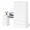 Стол компьютерный с тремя ящиками слева и шкаф-комод МШ900 три ящика и две двери Мори цвет белый