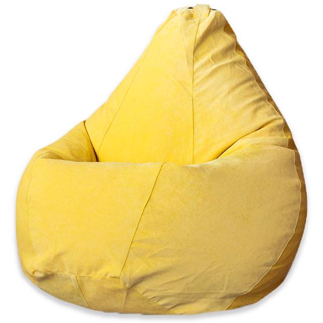 Кресло Мешок Груша Желтый Микровельвет (2XL, Классический) Желтый Микровельвет
