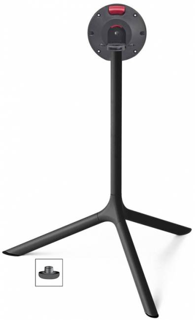 Стол ламинированный обеденный складной Tripe Maxi Folding черный, состаренный дуб тортора 700х700х740 мм