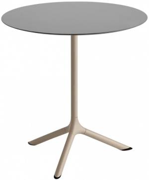 Стол ламинированный обеденный Tripe тортора, светло-серый Ø700х740 мм