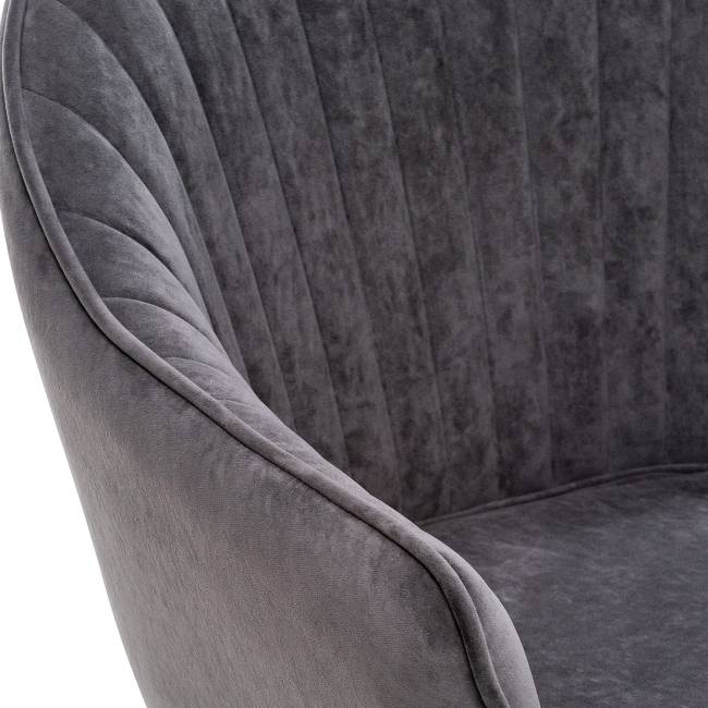 Стул с подлокотниками Leset Вайд, каркас Белый, велюр Графит Графит Белый Стул с подлокотниками Leset Вайд, каркас Белый, велюр Графит Графит Белый