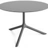 Столик ламинированный кофейный Tripe Maxi антрацит, светло-серый Ø800х510 мм