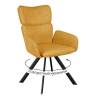 Стул DikLine 501 поворотный NS Gold горчица, ножки черные