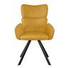 Стул DikLine 501 поворотный NS Gold горчица, ножки черные