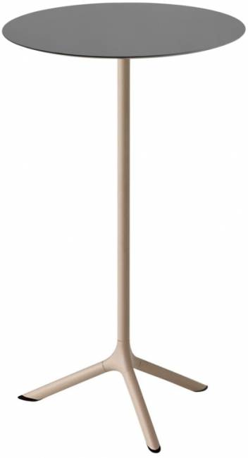 Стол ламинированный барный складной Tripe Folding тортора, антрацит Ø600х1100 мм