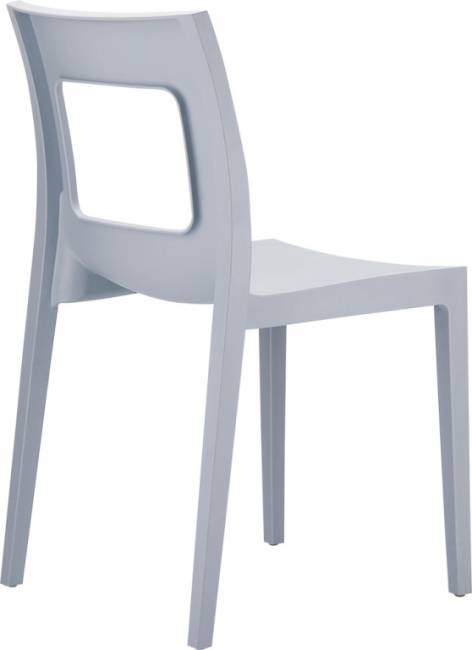 Стул пластиковый Lucca серебристый 420х490х820 мм