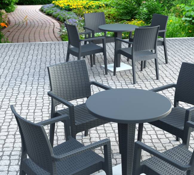 Подстолье с имитацией плетения Riva антрацит 450х450х710 мм