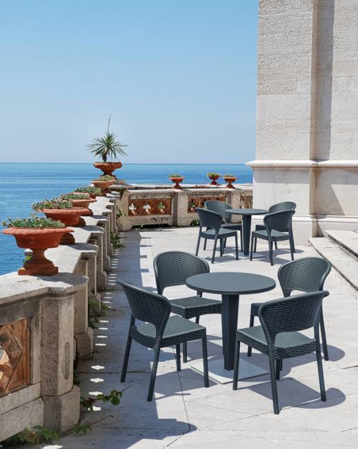 Подстолье с имитацией плетения Riva антрацит 450х450х710 мм