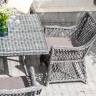 "Катания" обеденная группа плетеная на 6 персон, цвет графит
