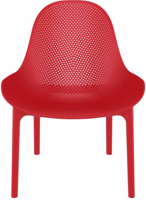 Лаунж-кресло пластиковое Sky Lounge красный 600х710х830 мм
