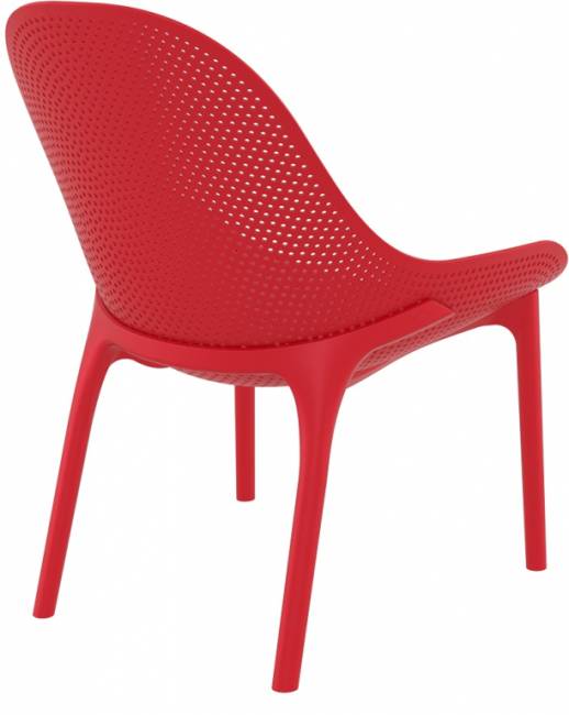 Лаунж-кресло пластиковое Sky Lounge красный 600х710х830 мм