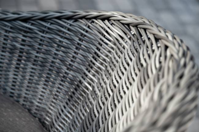 "Равенна" обеденная группа плетеная, цвет графит