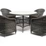 "Равенна" обеденная группа плетеная, цвет графит