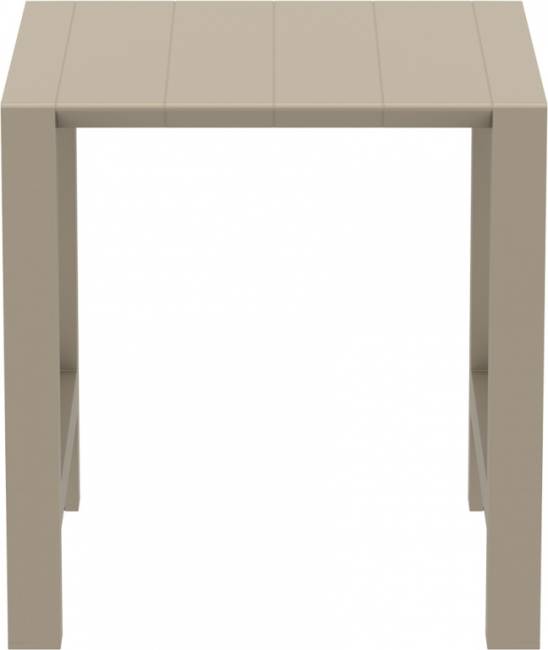 Стол пластиковый барный раздвижной Vegas Bar бежевый 1000-1400х1000х1060 мм