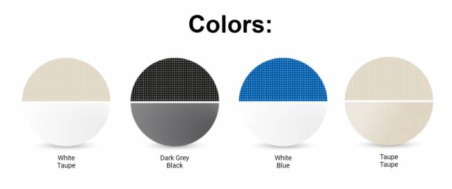 Шезлонг-лежак пластиковый Rio белый, синий 1870х690х330 мм