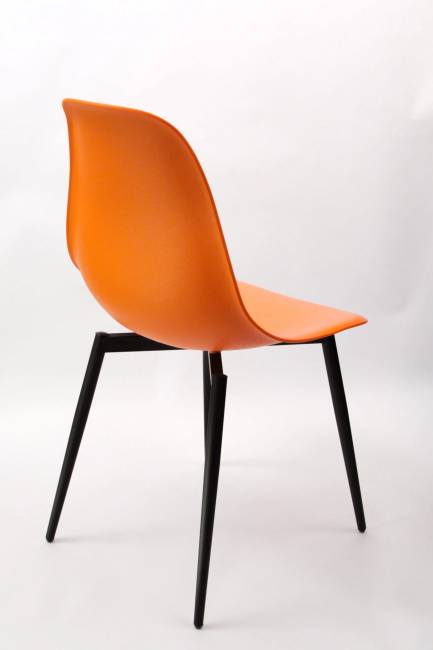 Стул Туссе чёрный /оранжевый