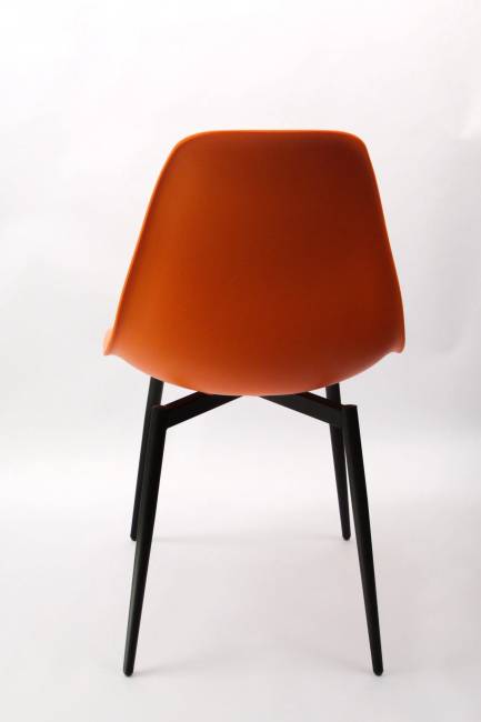 Стул Туссе чёрный /оранжевый