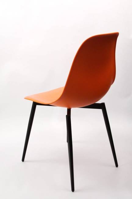 Стул Туссе чёрный /оранжевый