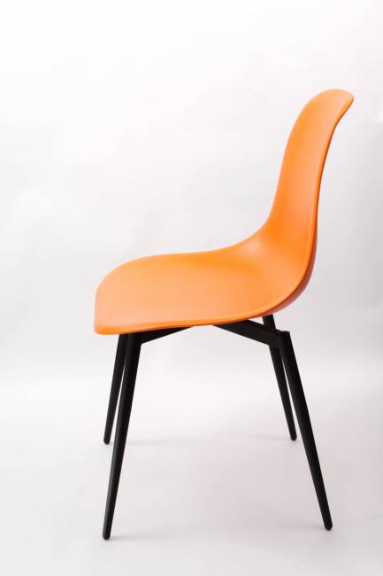 Стул Туссе чёрный /оранжевый