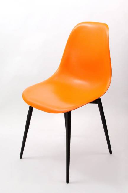 Стул Туссе чёрный /оранжевый