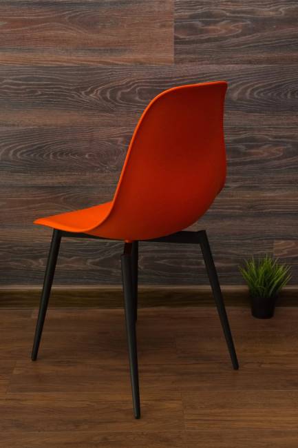 Стул Туссе чёрный /оранжевый