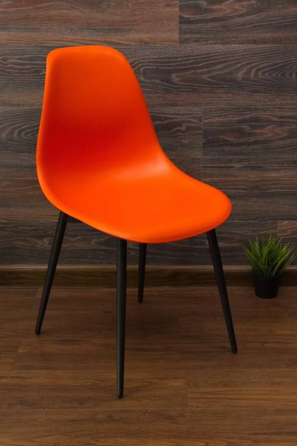 Стул Туссе чёрный /оранжевый
