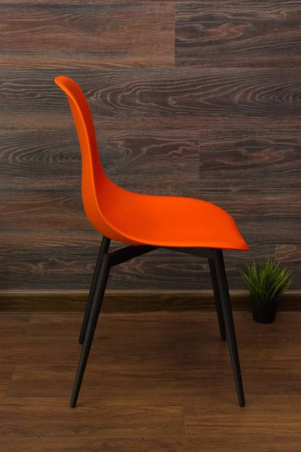 Стул Туссе чёрный /оранжевый