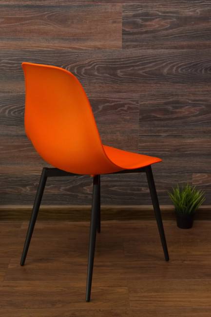 Стул Туссе чёрный /оранжевый