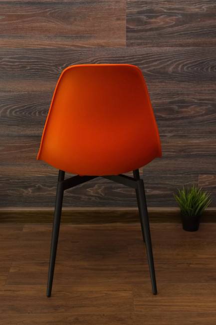 Стул Туссе чёрный /оранжевый