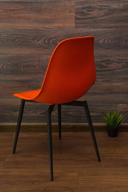 Стул Туссе чёрный /оранжевый