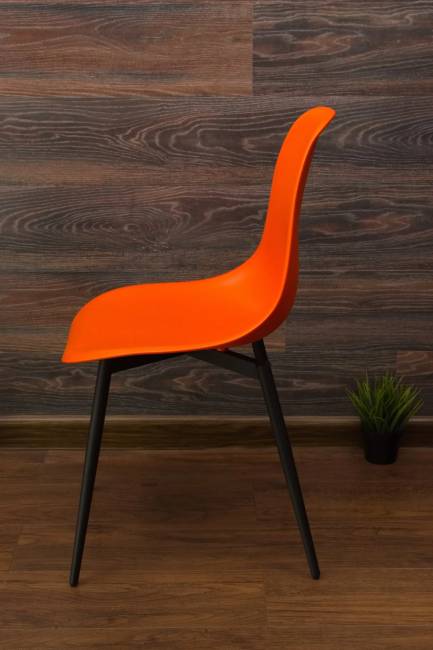 Стул Туссе чёрный /оранжевый