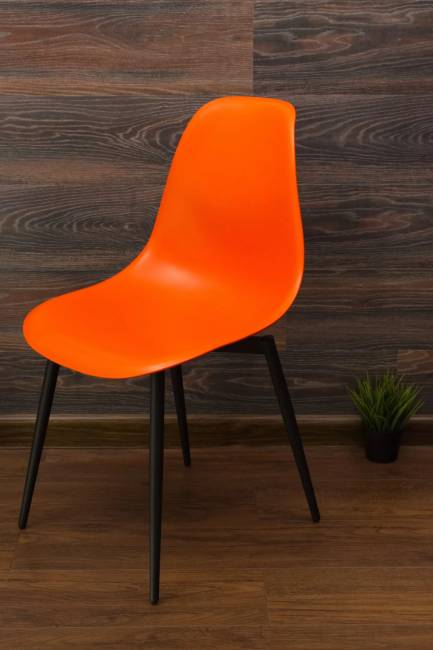 Стул Туссе чёрный /оранжевый