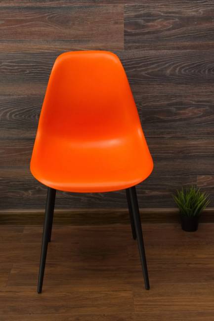 Стул Туссе чёрный /оранжевый