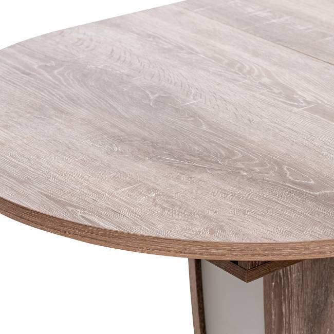 Стол раздвижной Leset Меган Дуб сакраменто, компаньон Антрацит