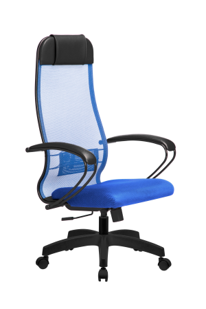 Кресло МЕТТА-11(MPRU)/подл.130/осн.001, синий/синий