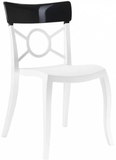 Стул пластиковый Opera-S белый, черный 490х550х840 мм Стул пластиковый Opera-S белый, черный 490х550х840 мм