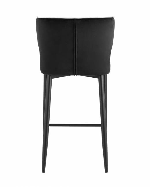 Стул полубарный Матео с кантом велюр черный