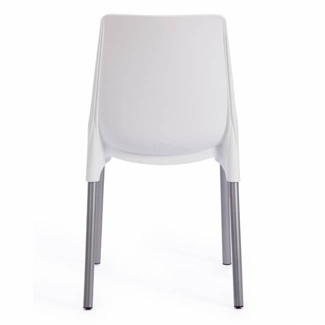 Стул GENIUS (mod 75) металл/пластик, 46x56x84cм, белый/ножки хром (Комплект из 4 шт.) белый металл/пластик Стул GENIUS (mod 75) металл/пластик, 46x56x84cм, белый/ножки хром (Комплект из 4 шт.) белый металл/пластик