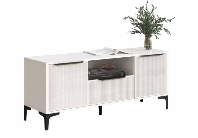 ТВ-тумба Иадама белый / белый глянец