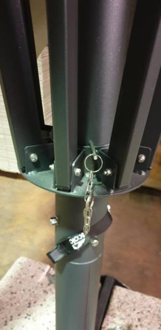 Зонт профессиональный телескопический 4х4 м Capri Dark антрацит, слоновая кость 4000х4000 мм