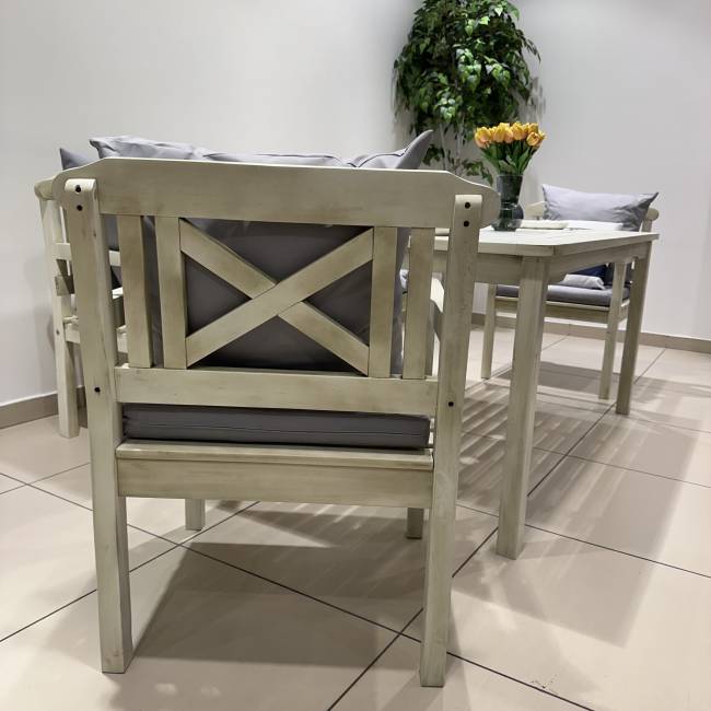 Обеденный комплект SIERRA белого цвета