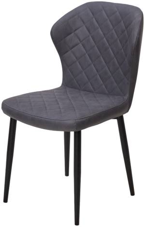 Стул МОНРО, цвет CYPRUS-13 темно-серый, искусственная замша / черный каркас М-City