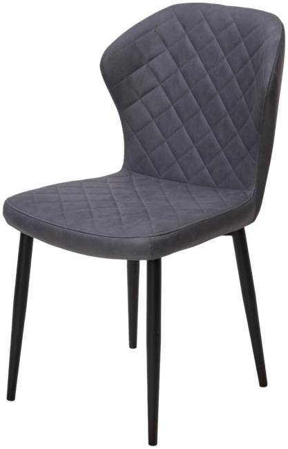 Стул МОНРО, цвет CYPRUS-13 темно-серый, искусственная замша / черный каркас М-City