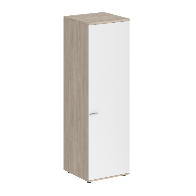 SG.823.OL.WH.R / Гардероб 600х600х1955, з.ст HDF, правый / корпус: дуб светлый; фасад: белый