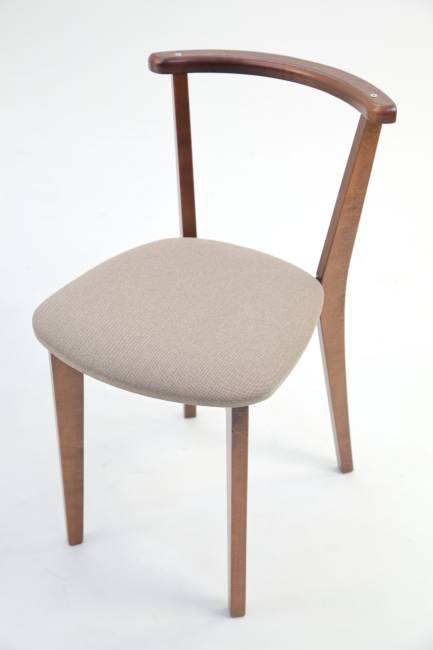 Стол Arki М 90 орех/слоновая кость со стульями Франк ПМ орех/бежевая рогожка