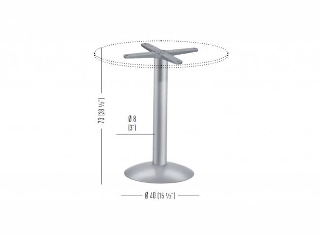 Подстолье металлическое BTK Ø400х730 мм Подстолье металлическое BTK Ø400х730 мм